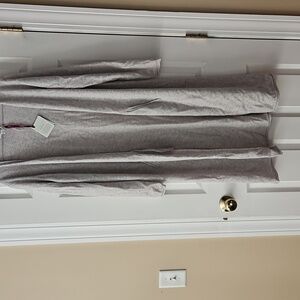 Long Gray Open Long Cardigan